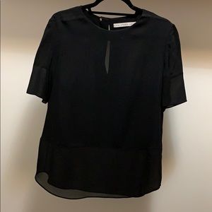 🖤 & Other Stories | Black Blouse w/ Sheer Panels